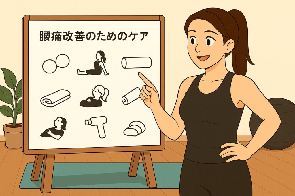 自宅でできる即効セルフケア7選を説明する女性