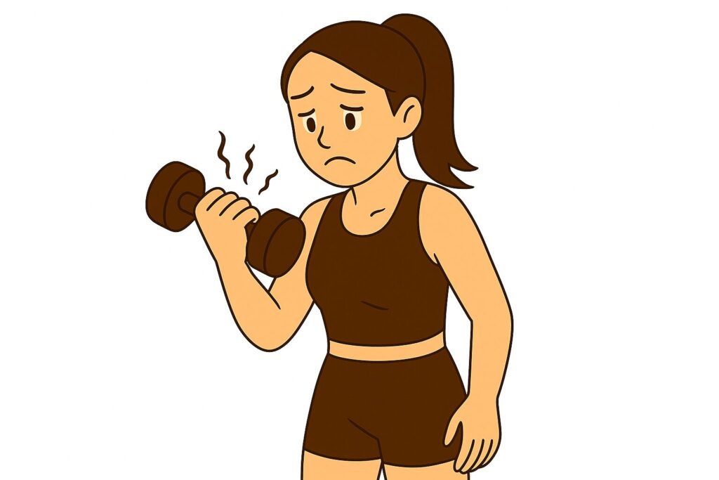 筋力不足の女性