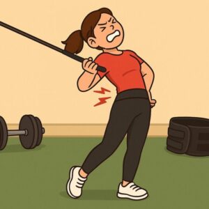 ゴルフで腰痛になる女性