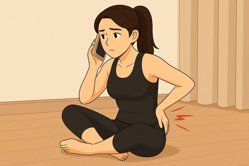 危険な腰痛サインを見逃さない！病院の受診目安を紹介する女性