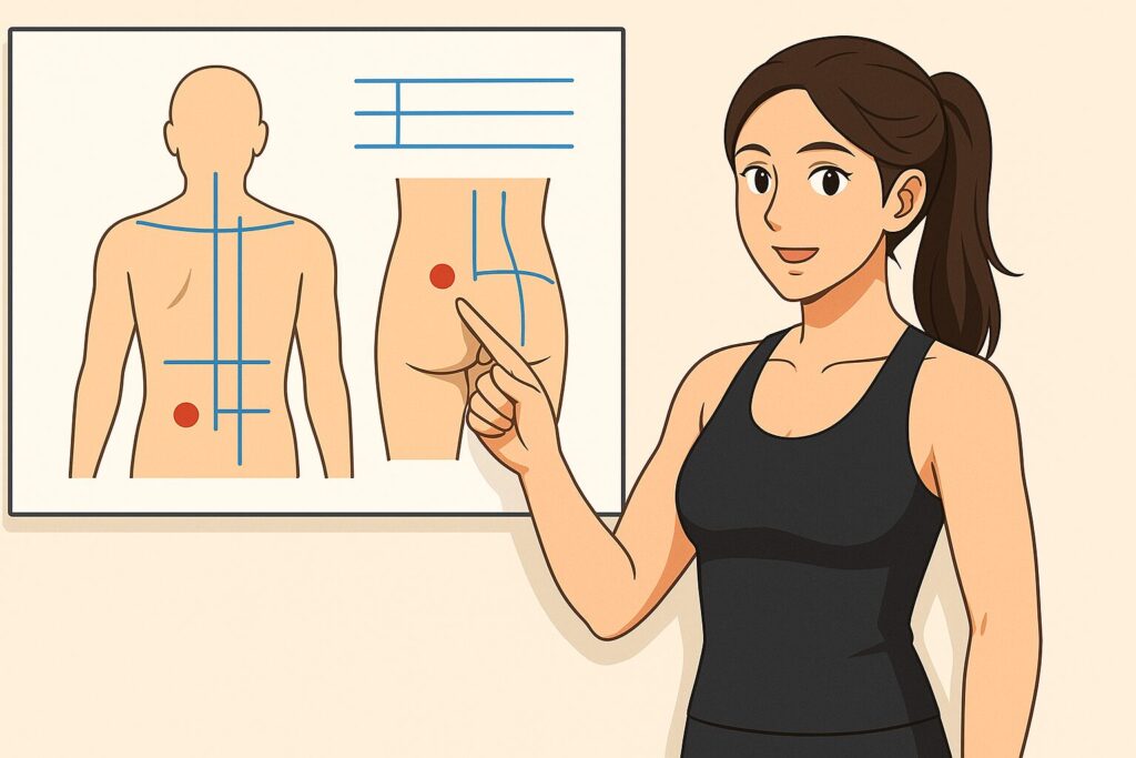 腰痛にツボが効く理由｜仕組みを3分で解説している女性