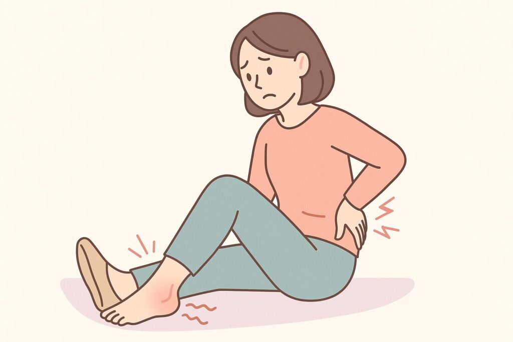足むくみと腰痛に困っている女性