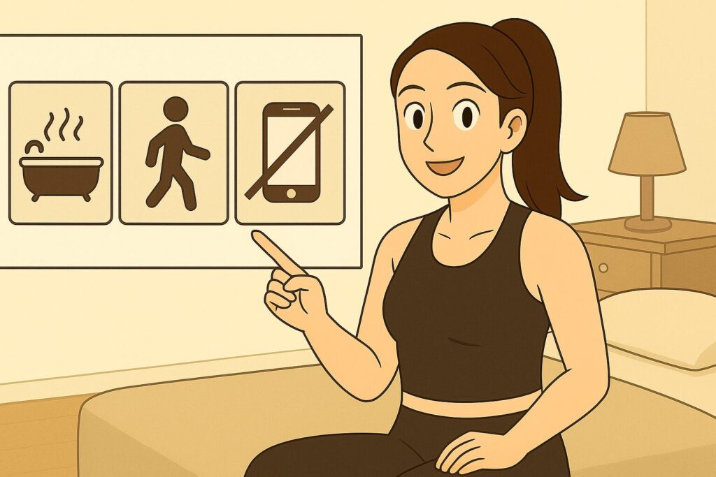 寝起き腰痛は生活習慣不良から起こることを説明する女性