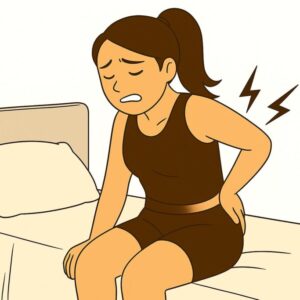 朝起きて腰痛い女性