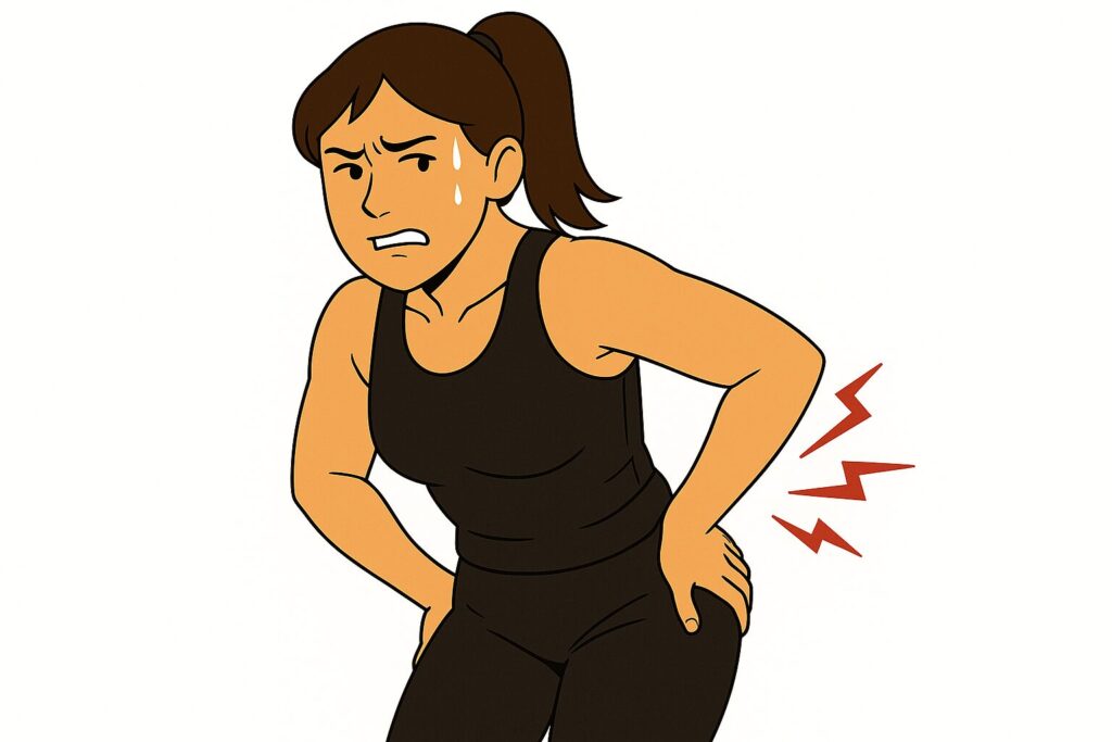 抱っこ紐で腰痛になる女性2